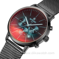 REWARD 82004M new fashion shiny glass color men's watch top luxury brand stainless steel business watch